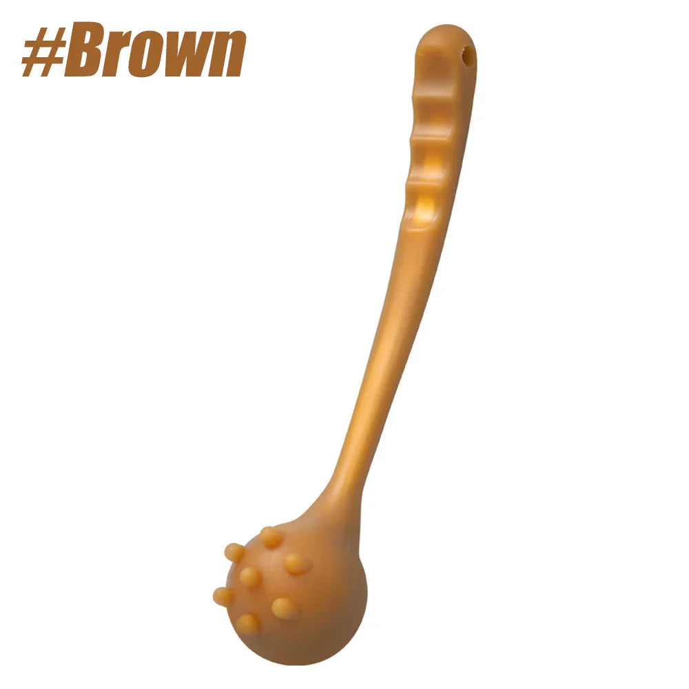Silicone Manual Massage Hammer Percussion Therapy Stick Brown