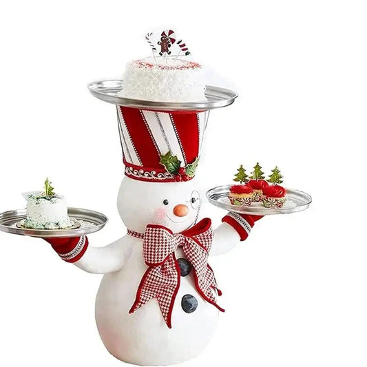 Snowman Rack Double Layer Dessert Tray