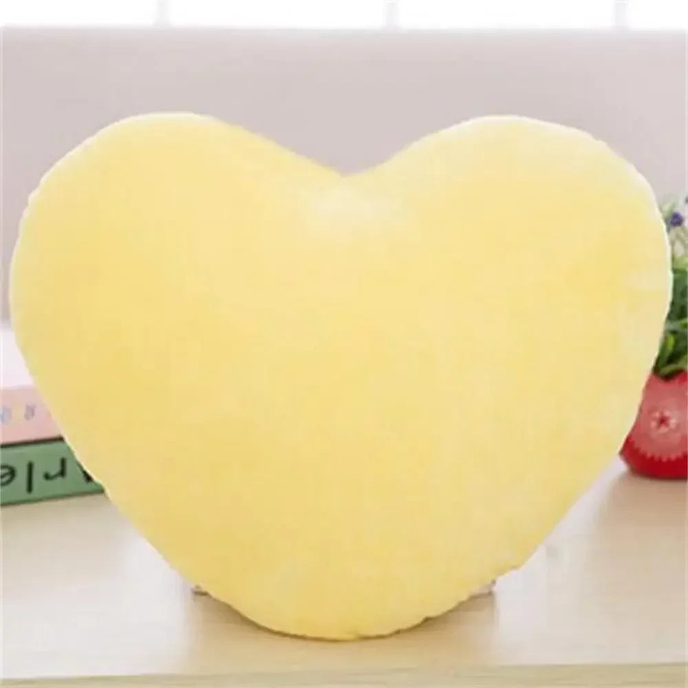 Soft Heart Plush Pillow Gift (Yellow)