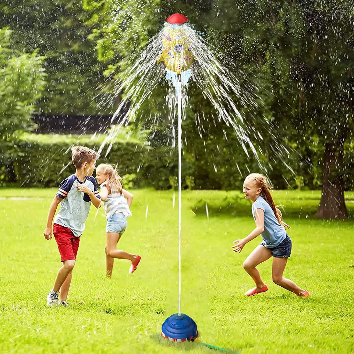 Space Jet Sprinkler Spinning Water Toy for Kids