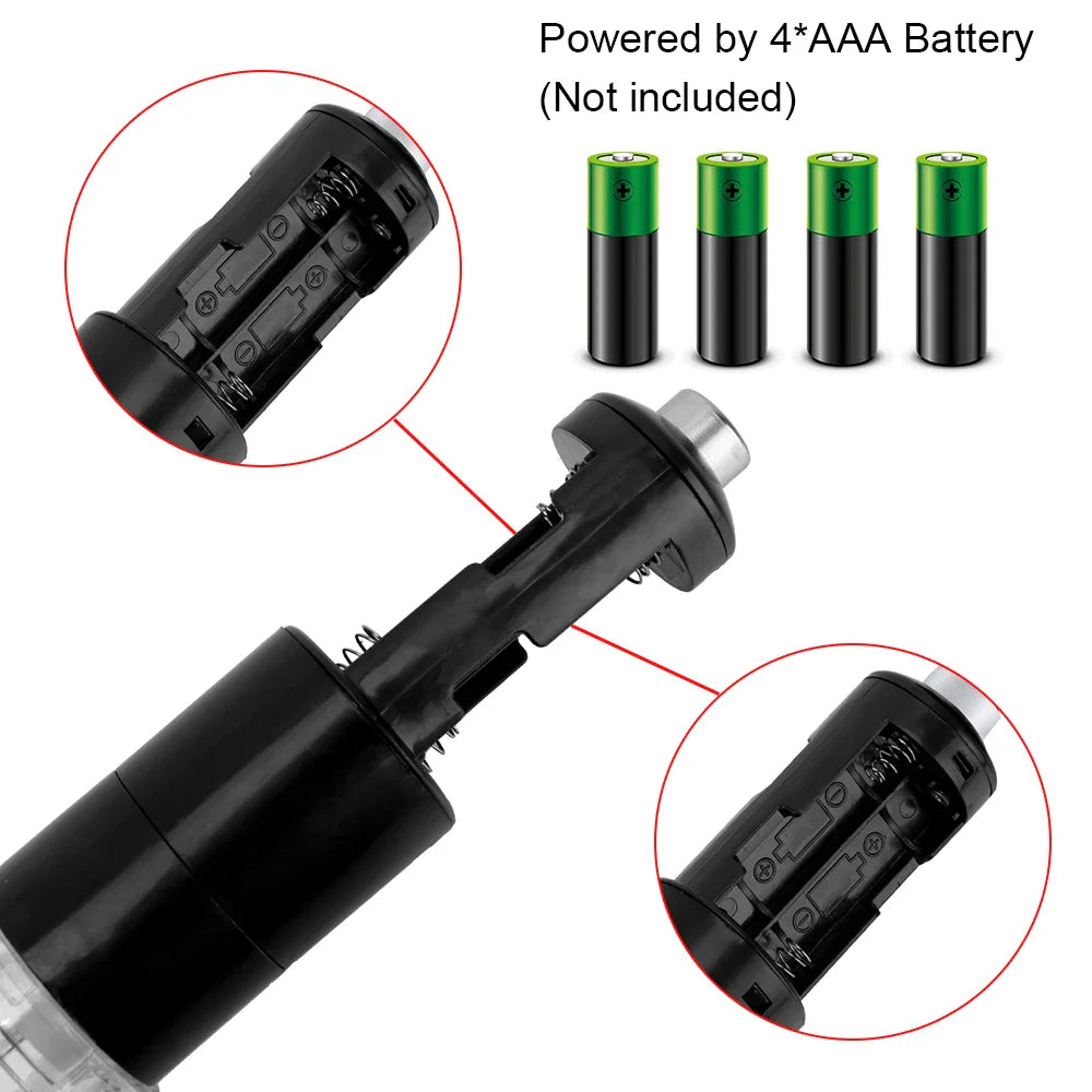 Electric Spice Grinder with LED Light Automatic Pepper & Salt Mill Black