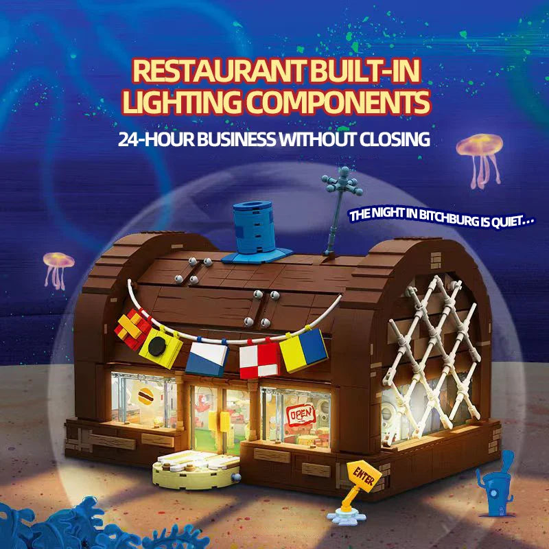 Spongebob Krusty Krab Building Blocks Toy Set