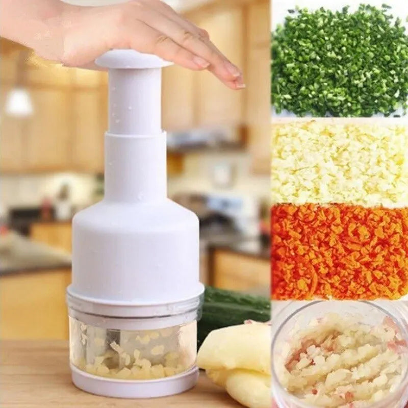 Stainless Steel Onion Chopper – Hand-Press Food Cutter & Slicer