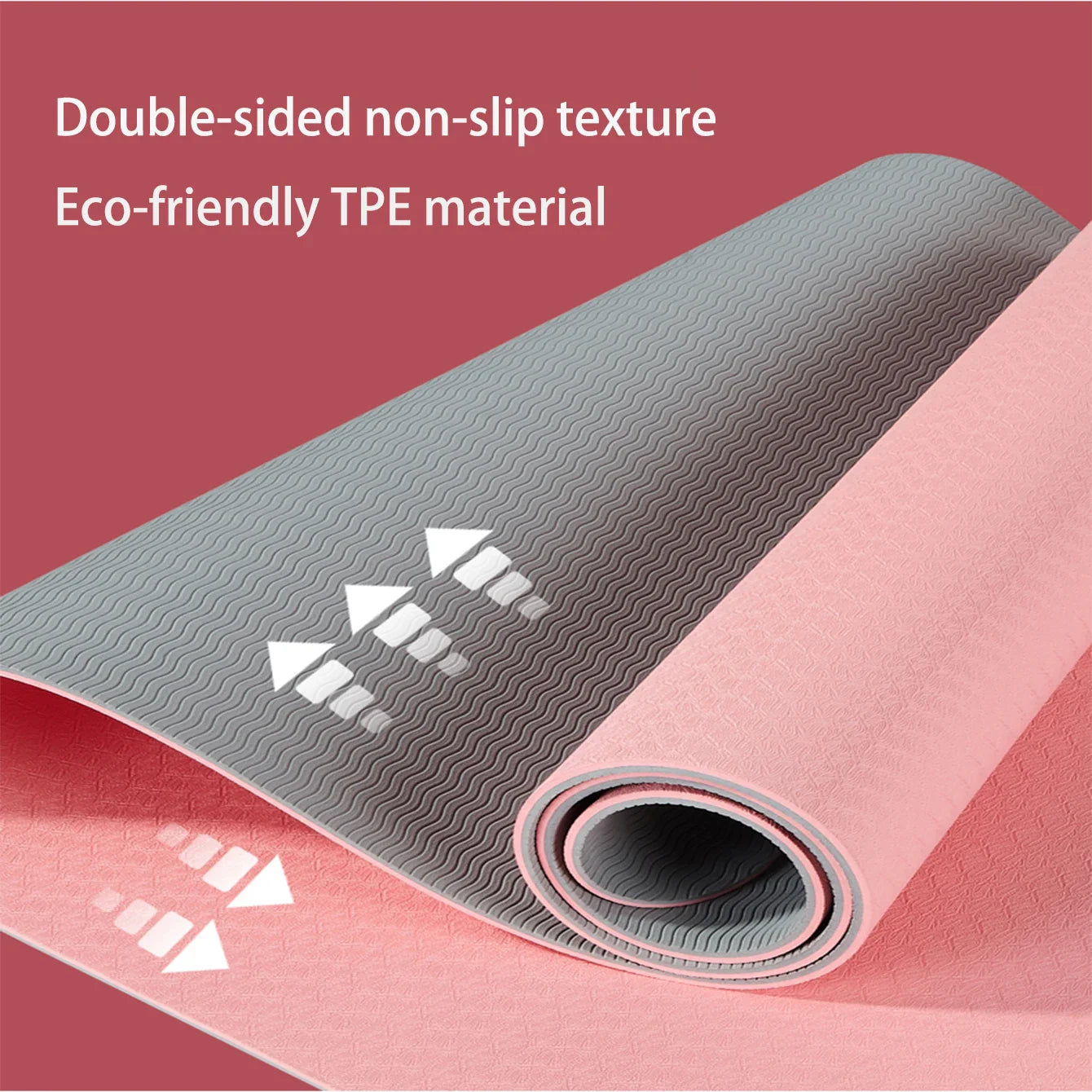 Professional Yoga Mat with Strap TPE