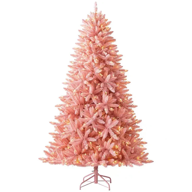 Christmas Tree Pink PVC Luminous with LED Lights