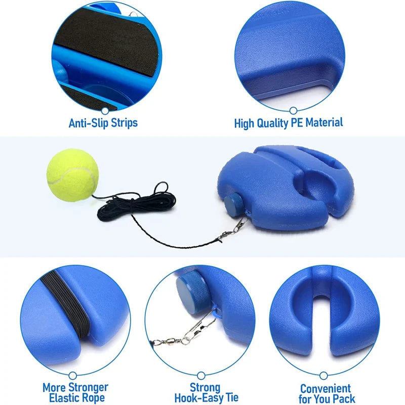 Professional Tennis Training Rebound Ball Self-Practice Tool Blue