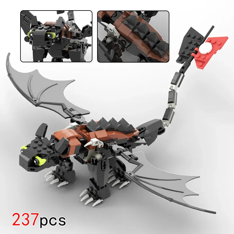 Train Dragon Figures Building Blocks for Kids Collection