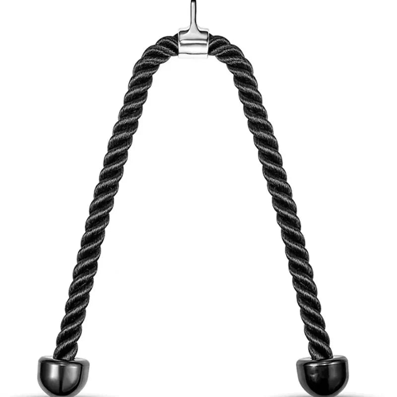 120cm Triceps Pull Down Rope Heavy Duty Cable Attachment Black