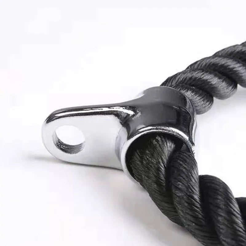 120cm Triceps Pull Down Rope Heavy Duty Cable Attachment Black