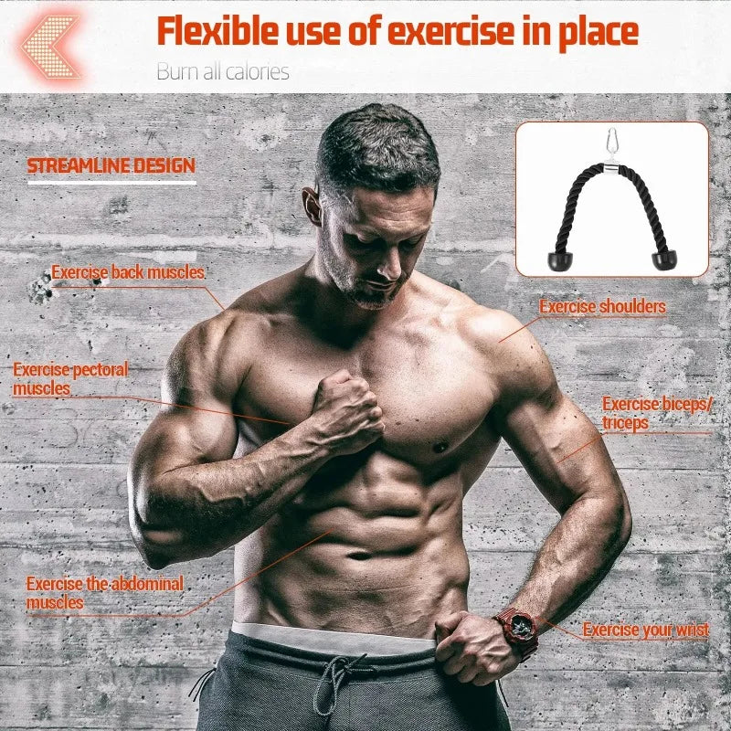 Triceps Rope Pull Down Device for Gym