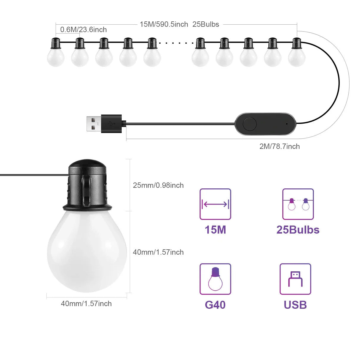 Smart WIFI LED String Lights