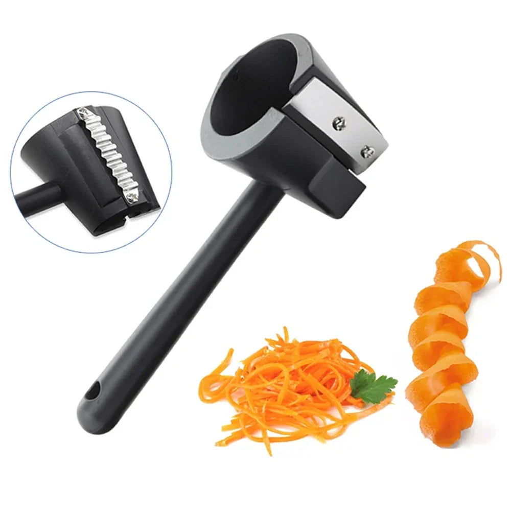 Household Spiral Vegetable & Fruit Cutter – Fast & Portable Slicer