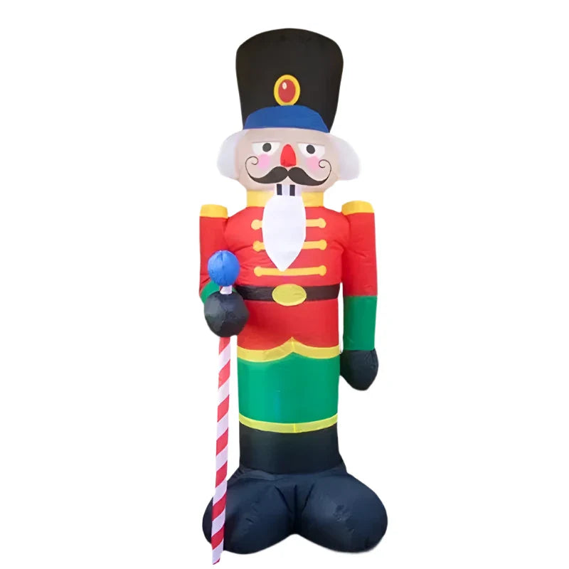 Walnut Soldier Christmas Decoration with LED Lights