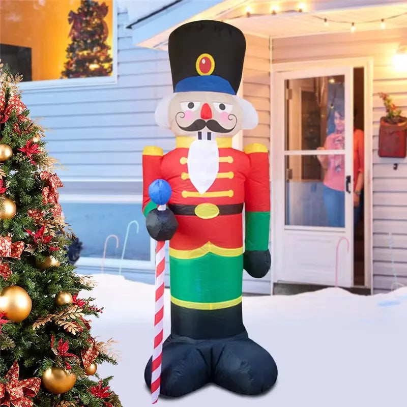 Walnut Soldier Christmas Decoration with LED Lights