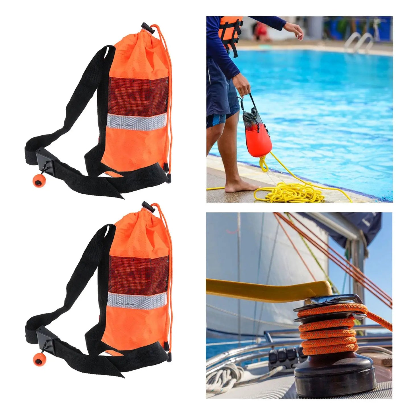Water Throwable Throw Bag with 8mm Rope