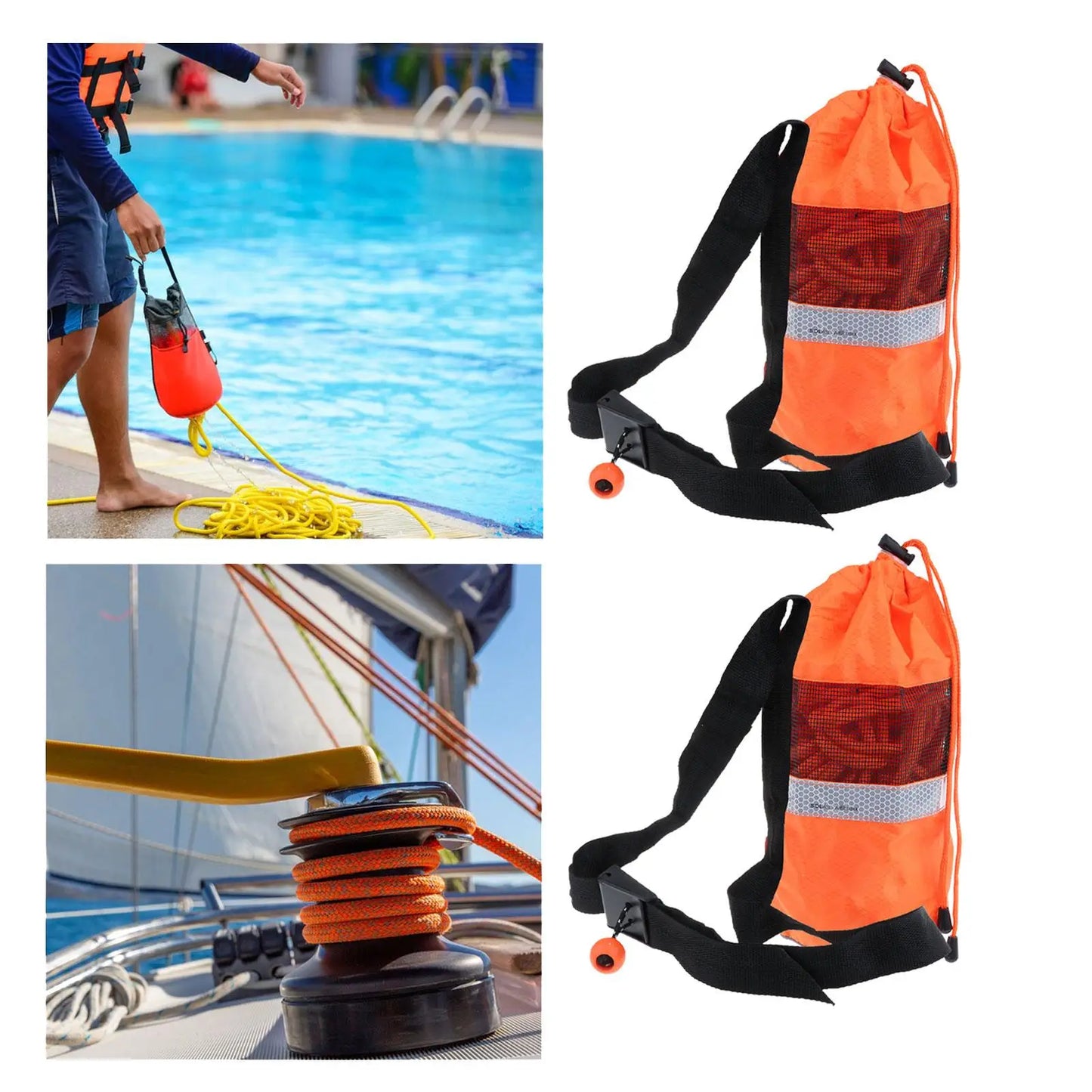 Water Throwable Throw Bag with 8mm Rope