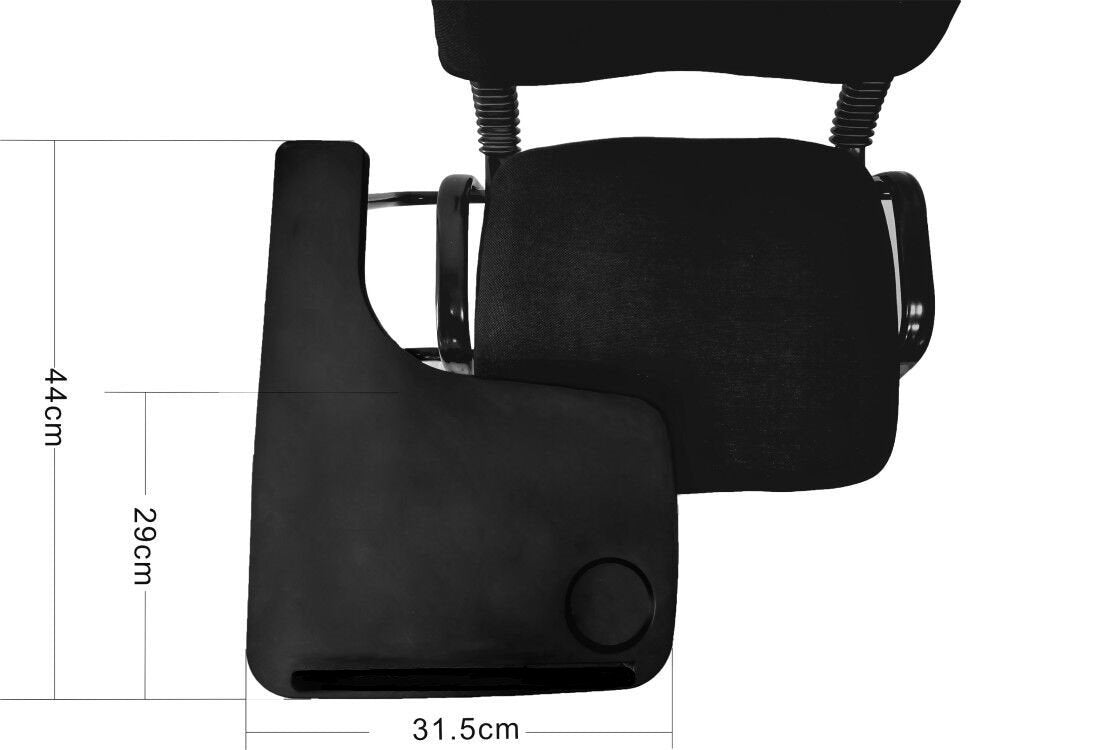 Lecture Chair with Table Top for Classroom Lecture Training Conference (Set of 6-Black)