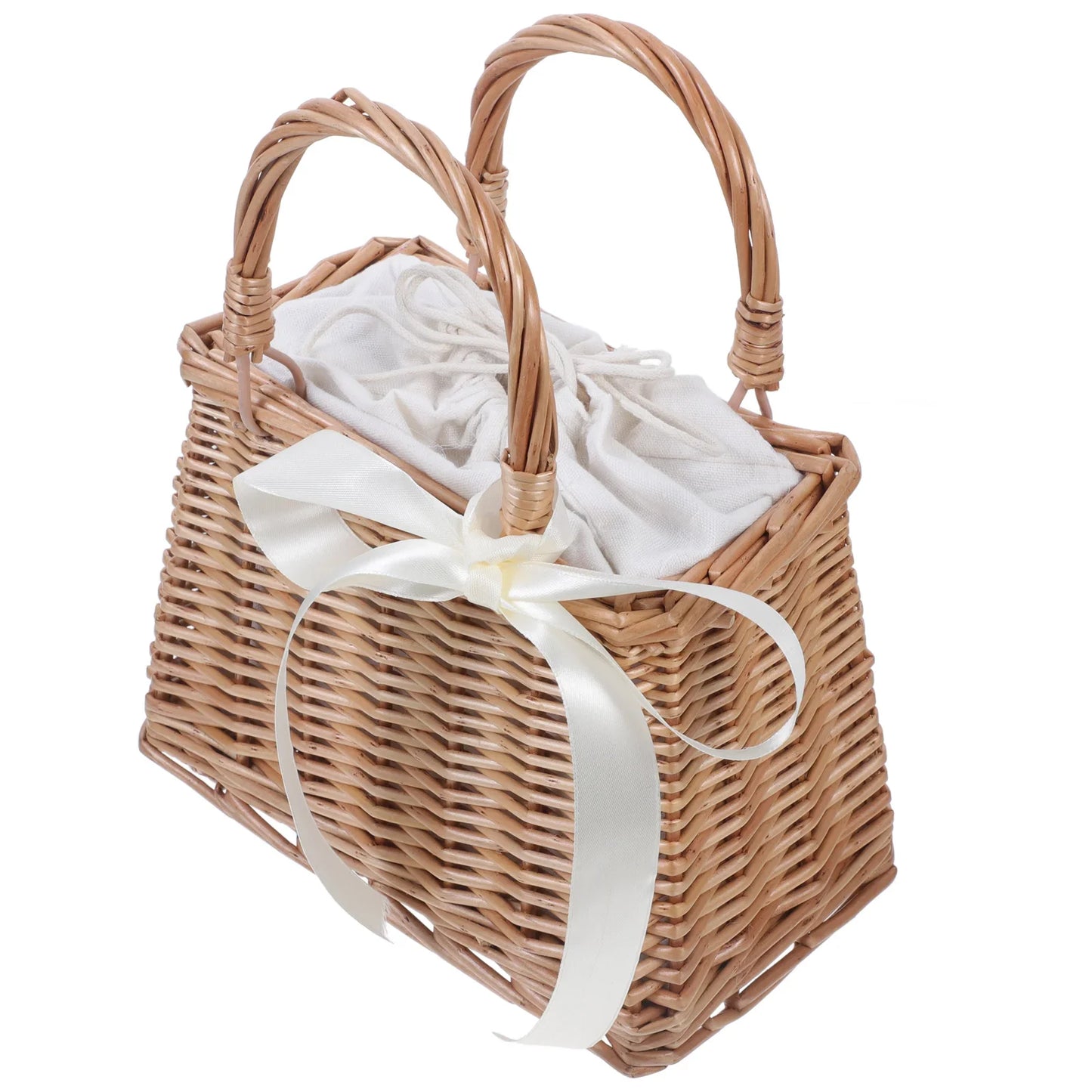 Portable Woven Delicate Rattan Flower Basket