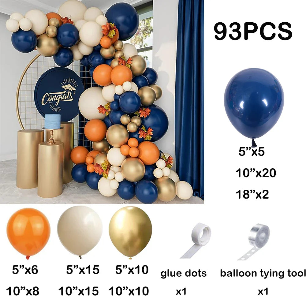 Christmas White Sand Balloons Garland Blue Kit