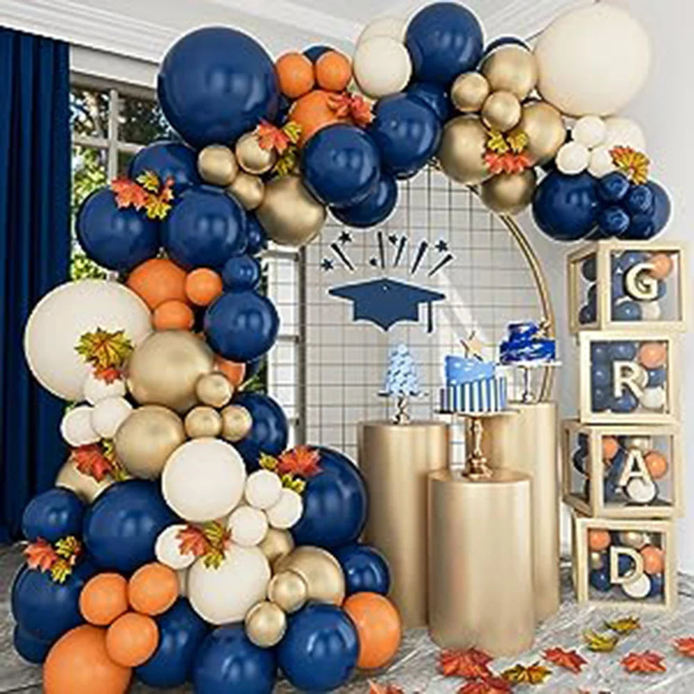 Christmas White Sand Balloons Garland Blue Kit