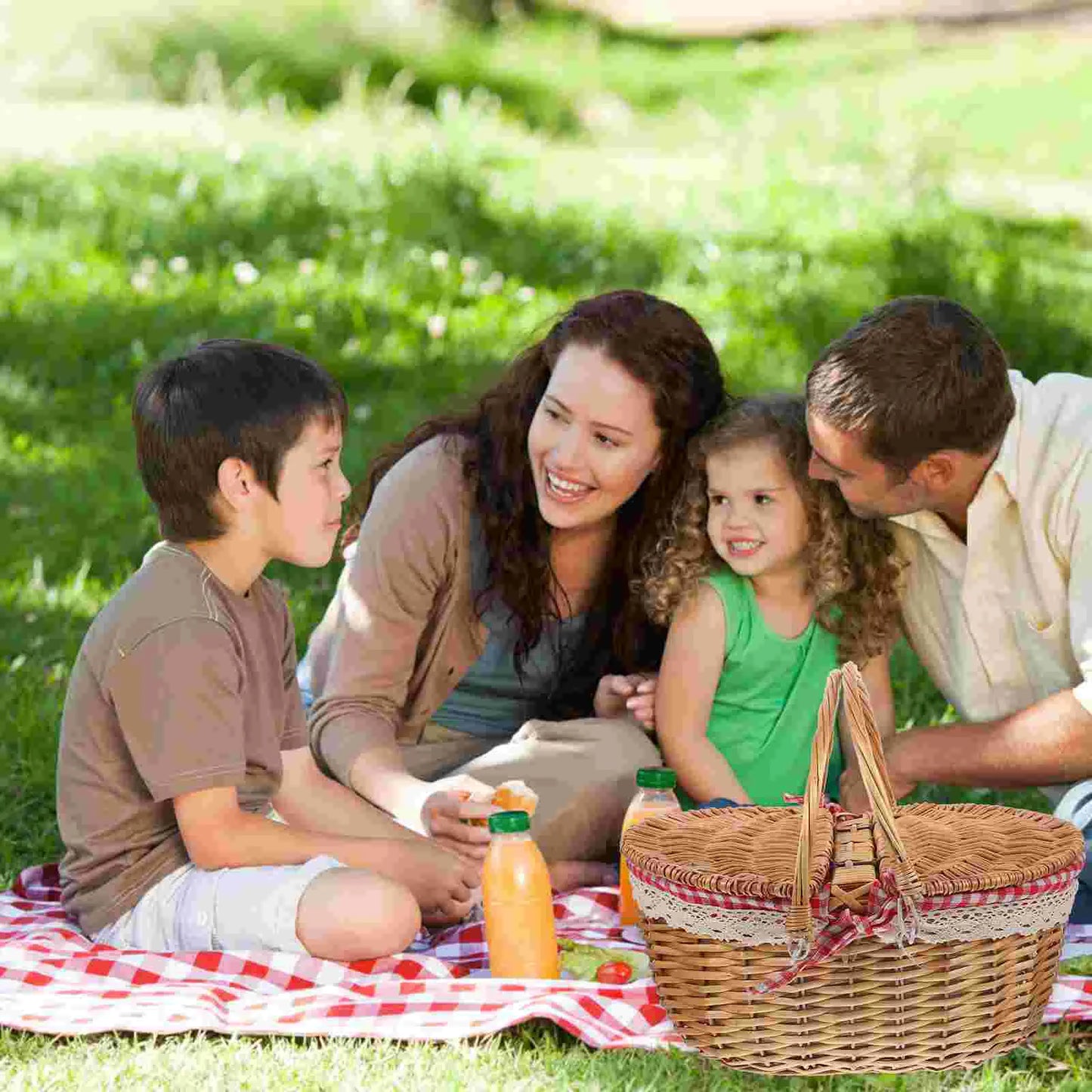 Rustic Woven Storage Basket with Handles for Home Decor