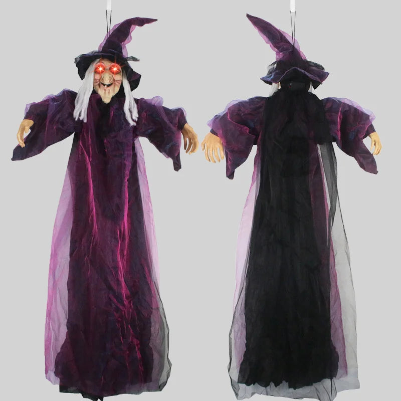 Voice-Activated Glowing Witch Ghost Halloween Decor