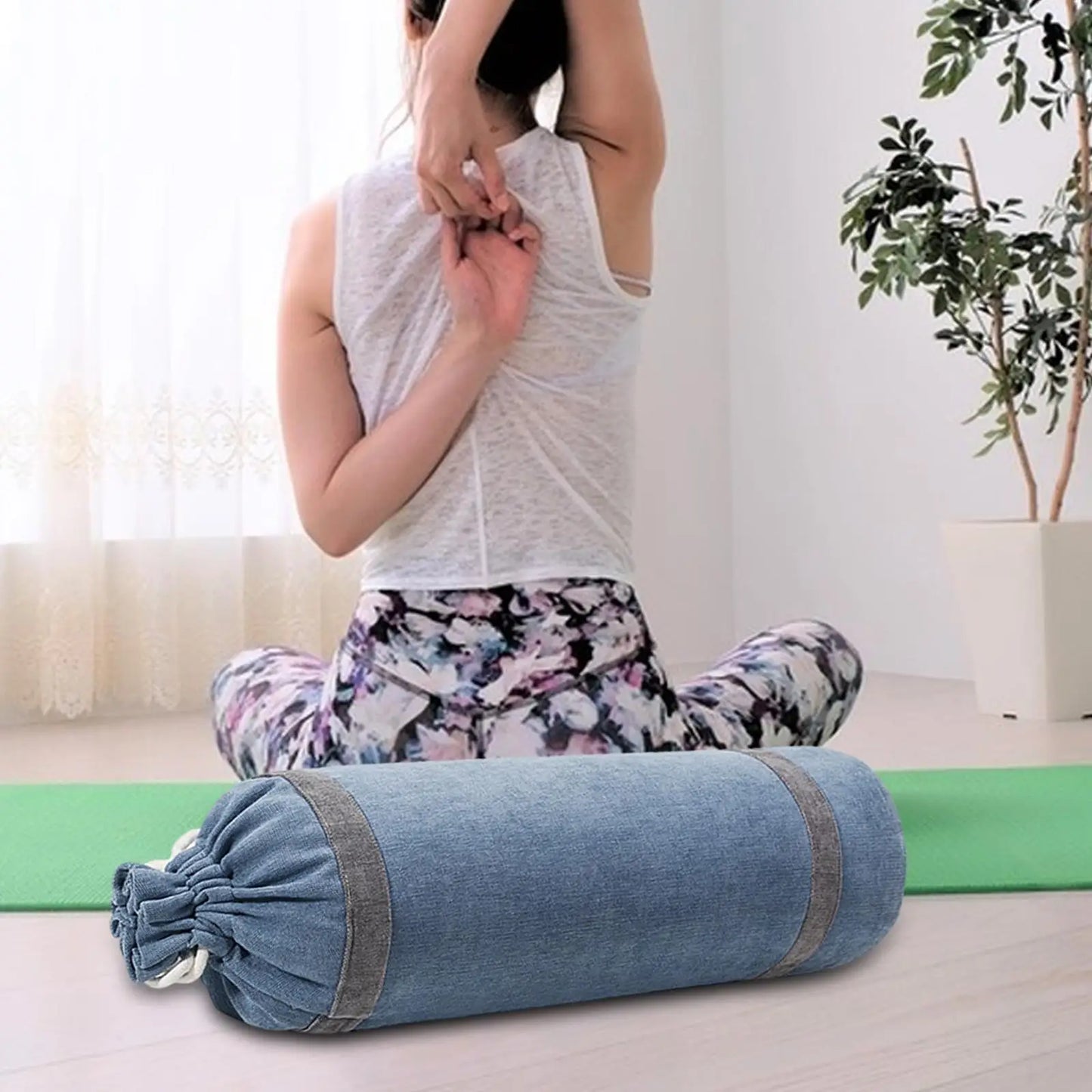 Yoga Bolster Pillow with Removable Cover