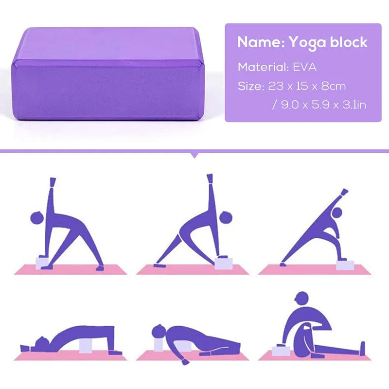 Yoga Starter Kit 5-Piece Yoga Equipment Set Purple