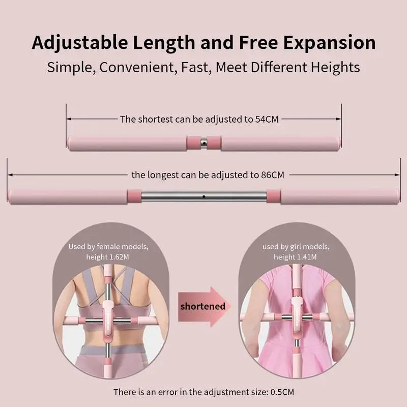 Yoga Stick Hunchback Corrector – 80cm Adjustable