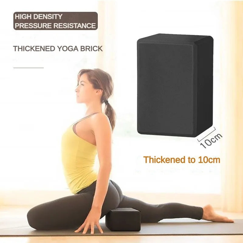 High-Density EVA Yoga Block for Fitness (Black)