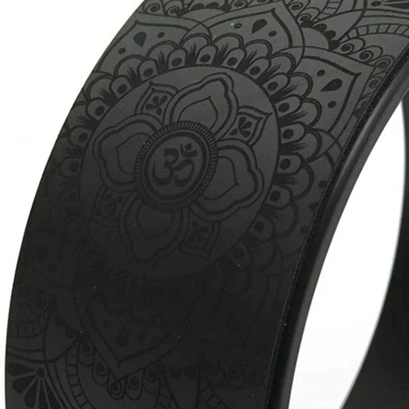 Yoga Wheel with Mandala Pattern