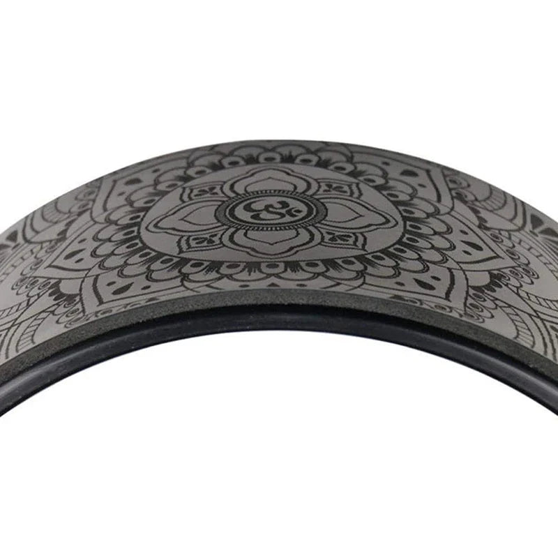Yoga Wheel with Mandala Pattern
