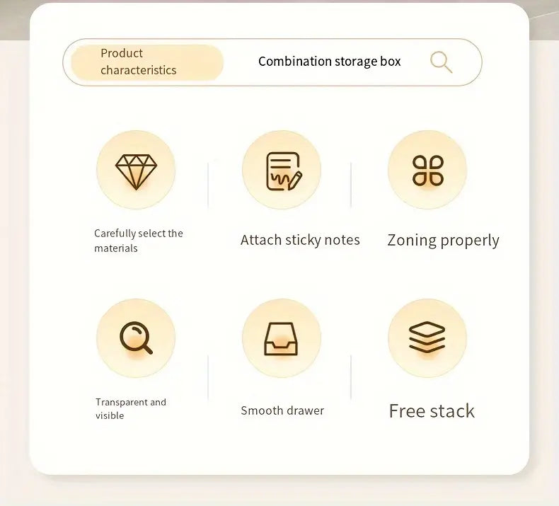 Modern White Desktop Office Desk Storage Box with Drawers - Rust Resistant