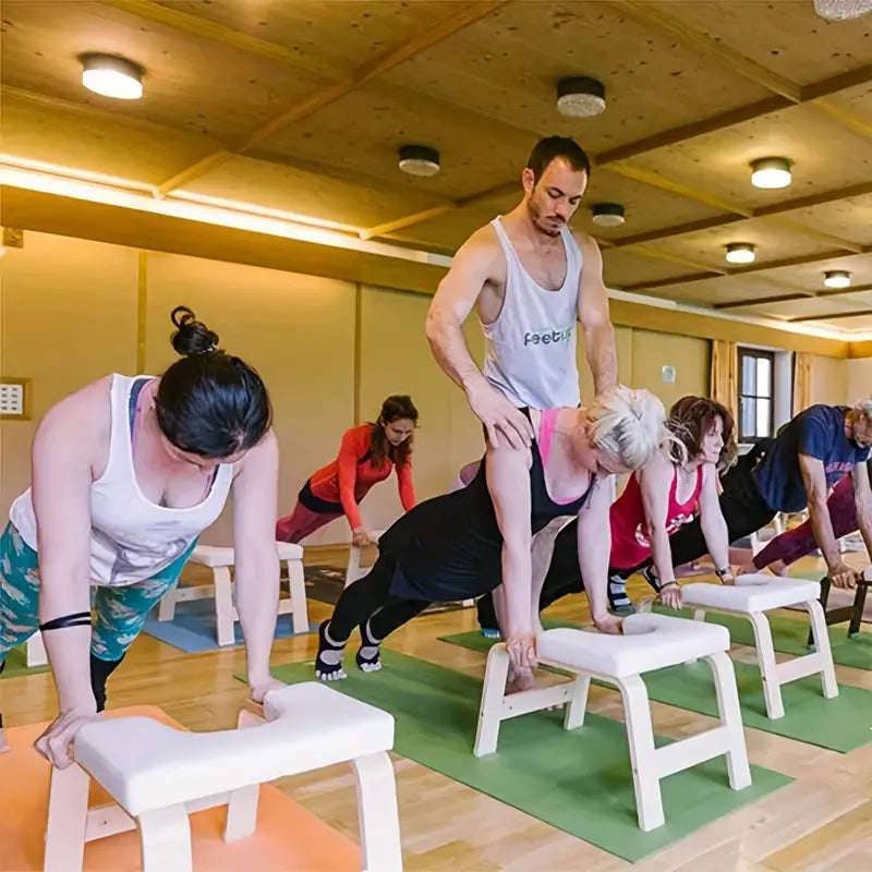 1pc Premium Yoga Chair Stand - Comfortable Padded Headstand Trainer