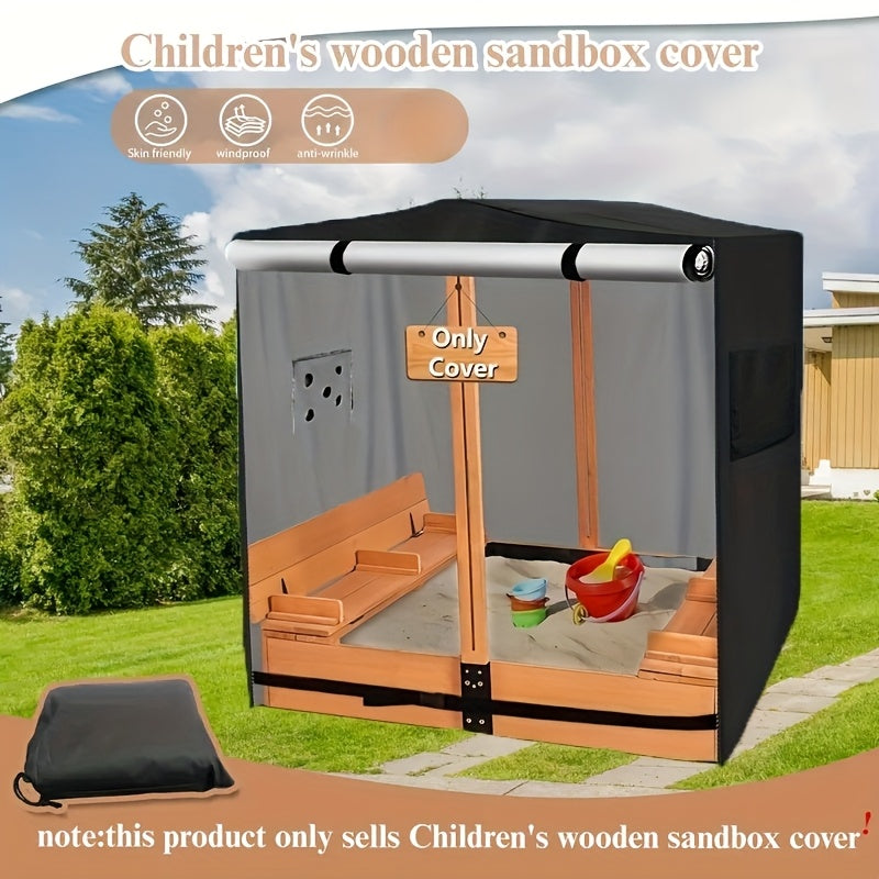 420D Sandbox Cover with Roof and Bench