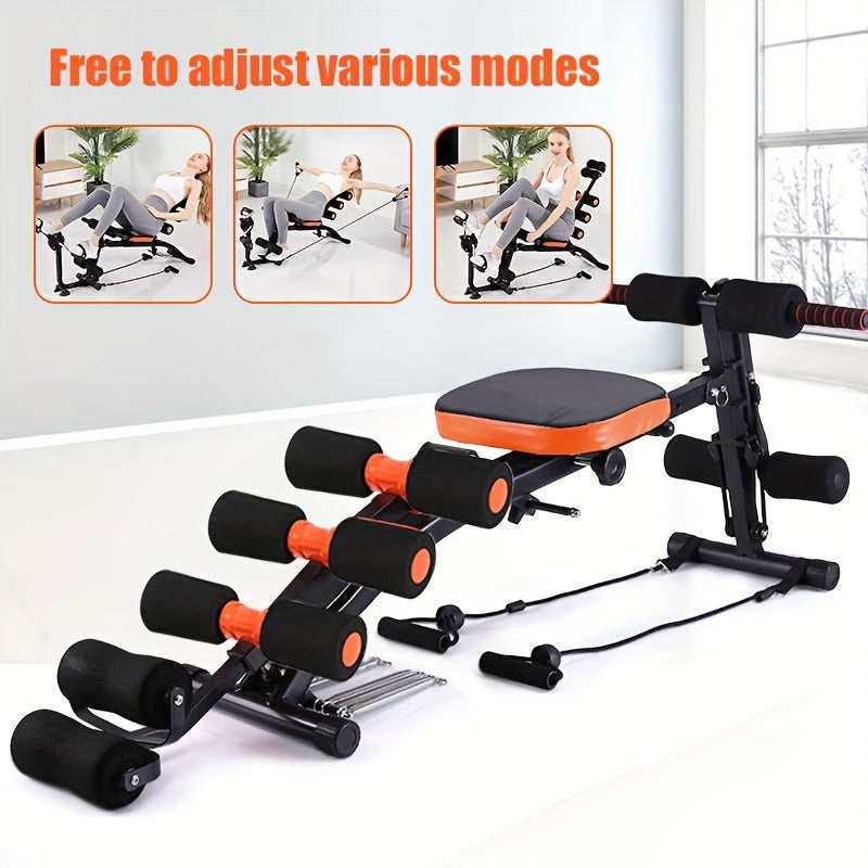6-in-1 Home Gym Ab Crunch Leg Bench