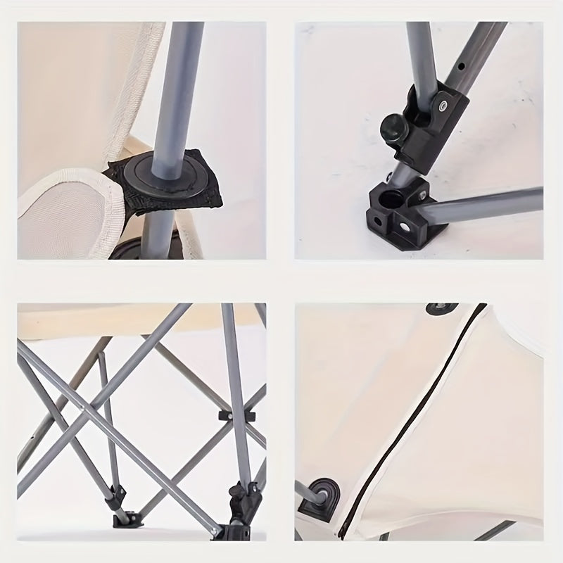 Portable Folding Chair with Pillow & Cup Holder