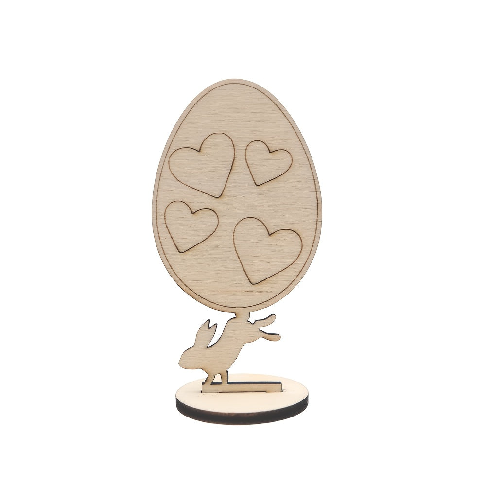 18-Piece Wooden Easter Egg DIY Decoration Set