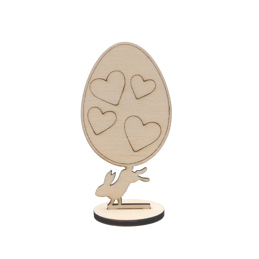 18-Piece Wooden Easter Egg DIY Decoration Set