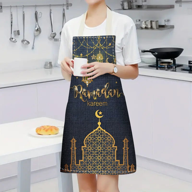 Ramadan Eid Apron Set Adjustable Neck