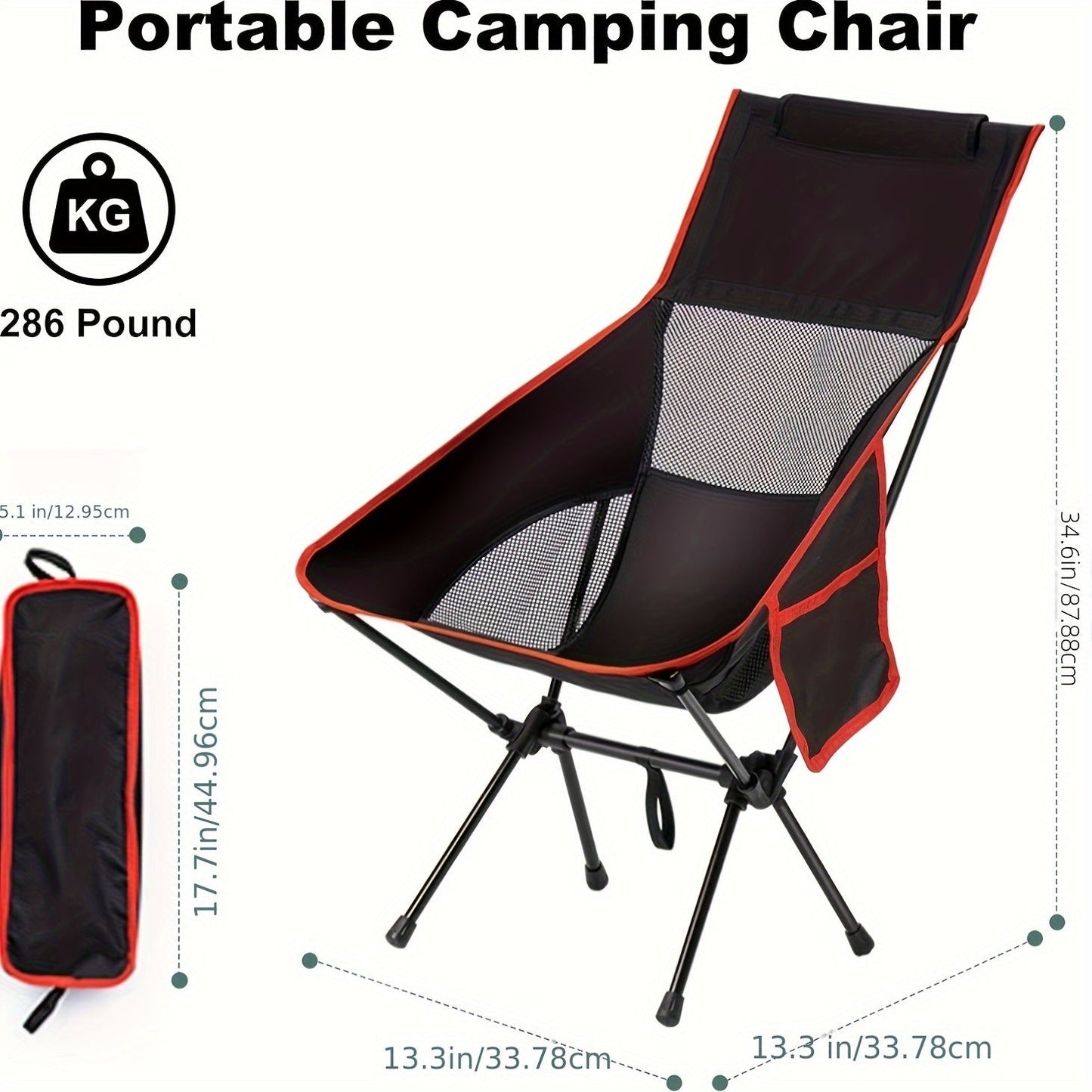 Folding Camping Chair with Footrest for Outdoor Comfort