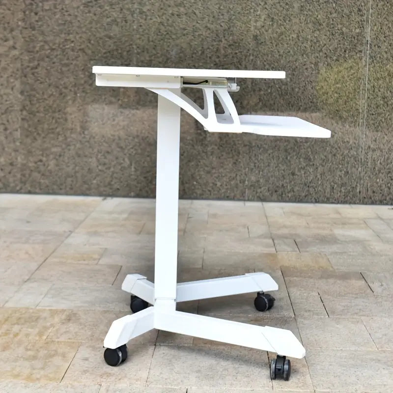 Height Adjustable Mobile Standing Desk with Keyboard Tray