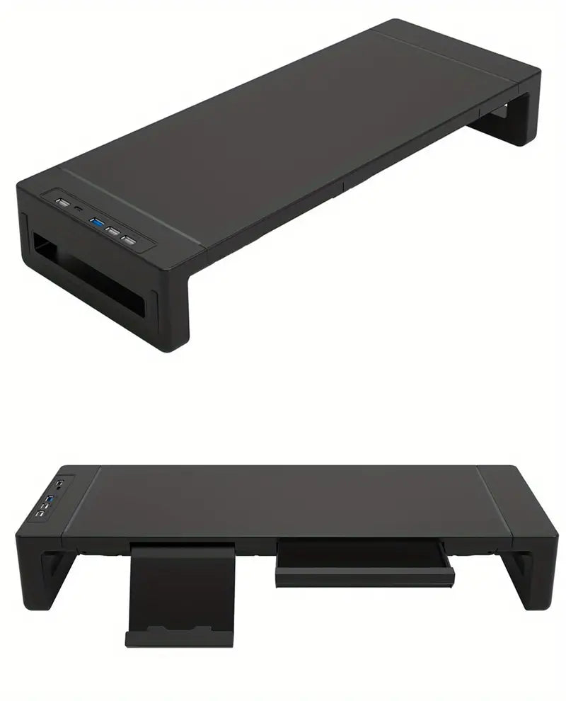 Ultimate Monitor Stand Riser: USB Hub, Data Port, and TYPE-C Charging Powerhouse