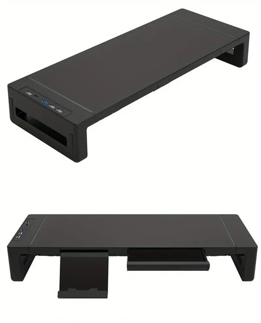 Ultimate Monitor Stand Riser: USB Hub, Data Port, and TYPE-C Charging Powerhouse