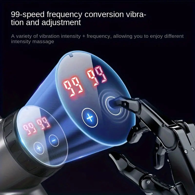 99-Level Deep Tissue Massage Gun - Grey