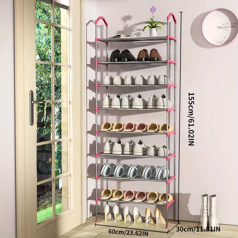 Organize your shoe collection with this multi-layer shoe rack
