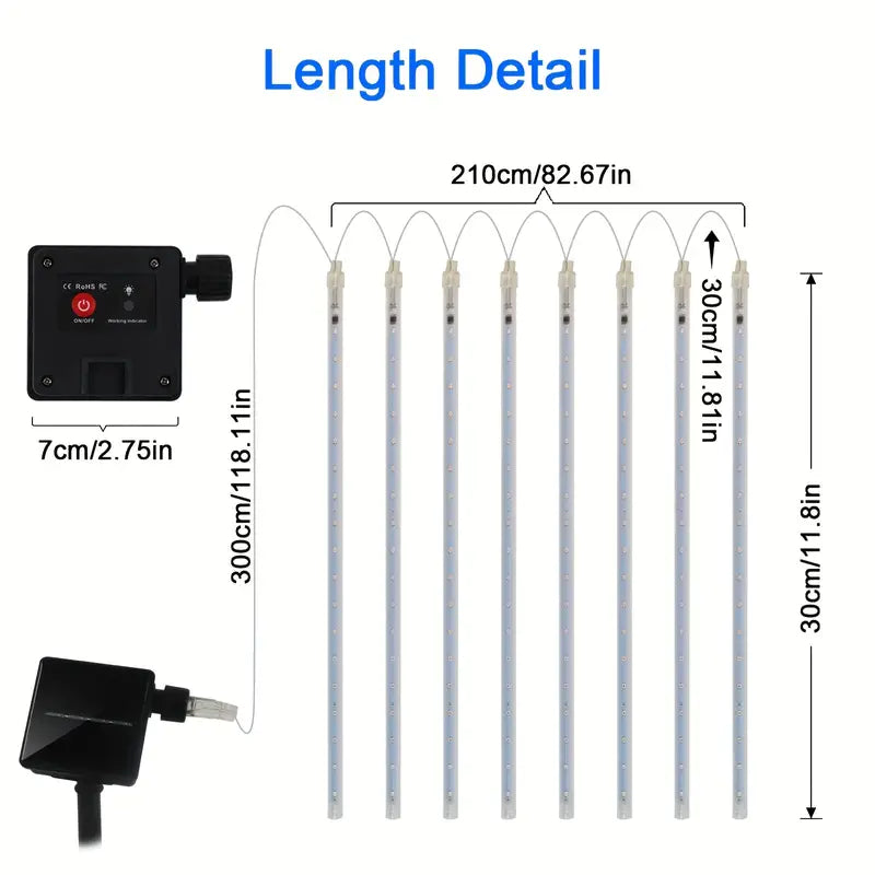 Galactic Glow: Purple Christmas Solar Meteor Shower Lamp