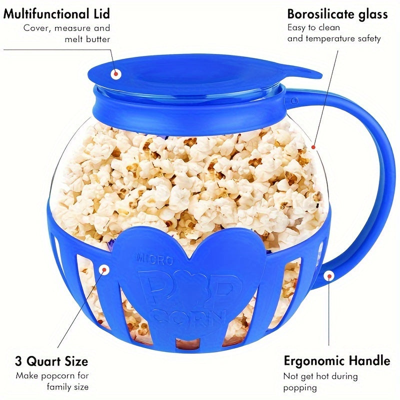Microwave Popcorn Maker Glass Quart