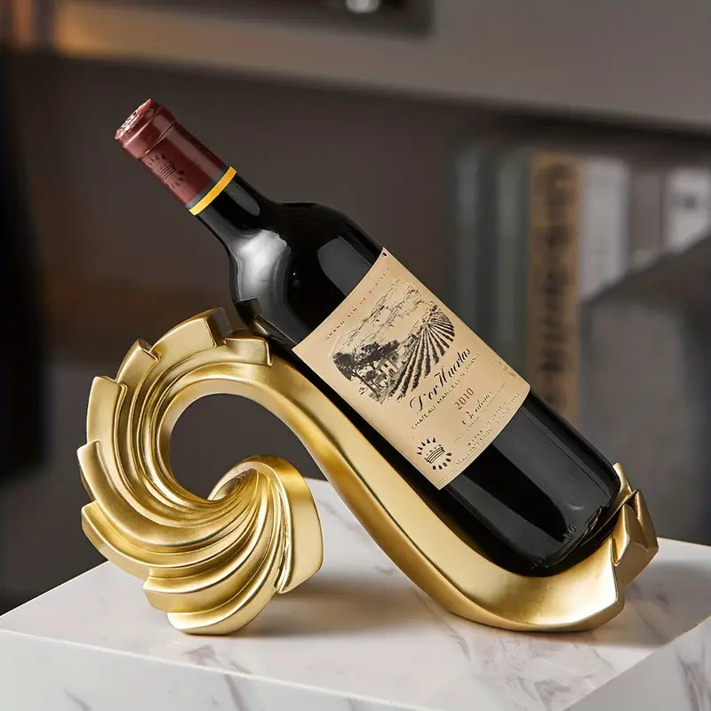 Resin Simple Spiral Wine Rack - Gold