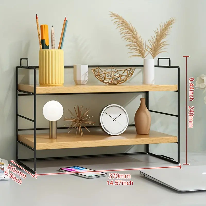 Two tiers of organization await you with our desktop rack
